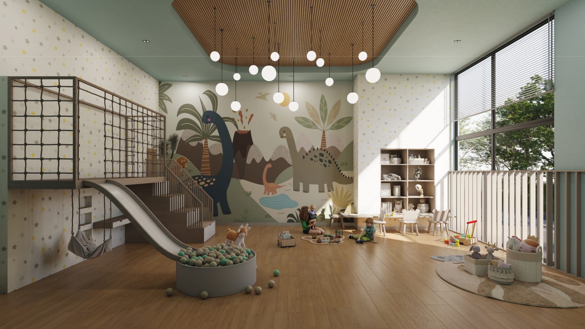 Children's indoor play zone render