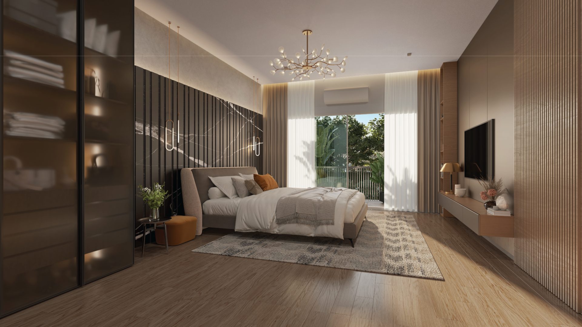 Master bedroom interior render